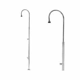 Douche inox avec rince pieds 2