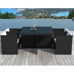 Ensemble de jardin PALAWAN en résine tressée