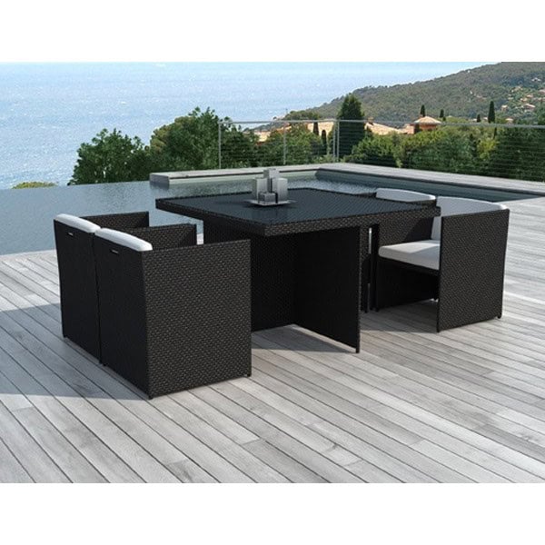 Ensemble de jardin PALAWAN en résine tressée