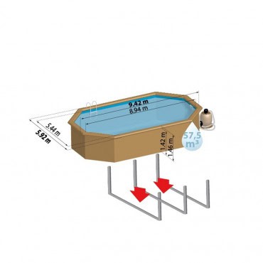 Piscine Sunbay Avila 9,42 x 5,92 x 1,46 m