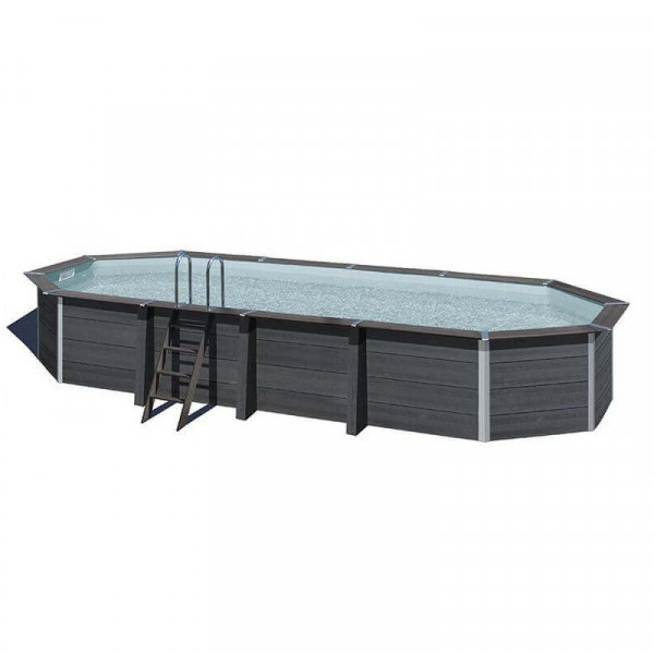 Piscine hors sol composite 8,04 x 3,86x 1,24m