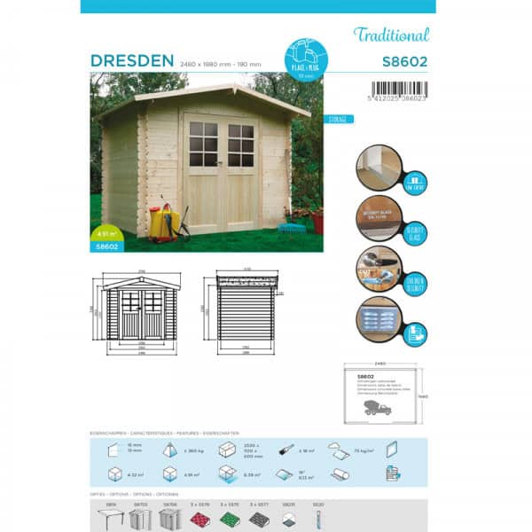 Abri de jardin Dresden