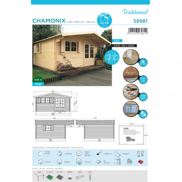 Abri de jardin Chamonix 17,79 m²