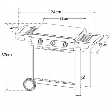 Barbecue à gaz Puerta Luna dimensions