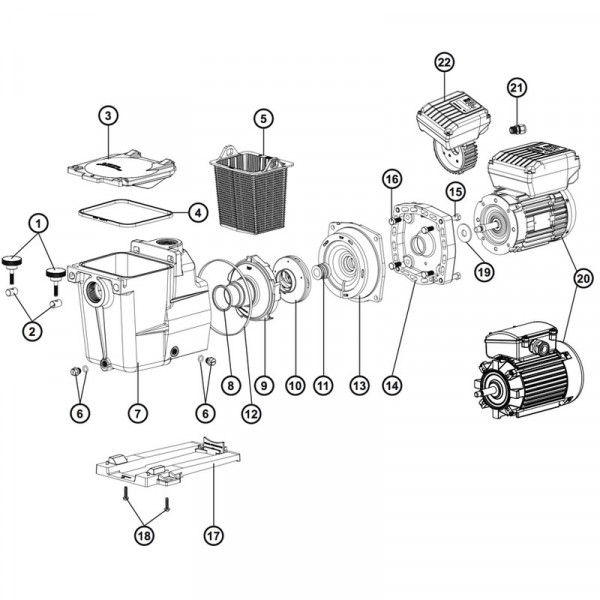Panier pour pompe Hayward série SP 1600