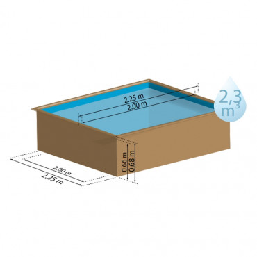 Piscine Sunbay City 2,25 x 2,25 x 0,68 m