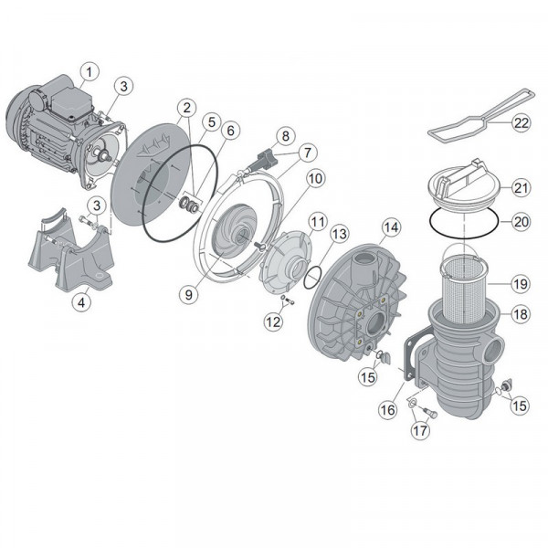 Eclaté pompe STA RITE 5P2R / La Starite