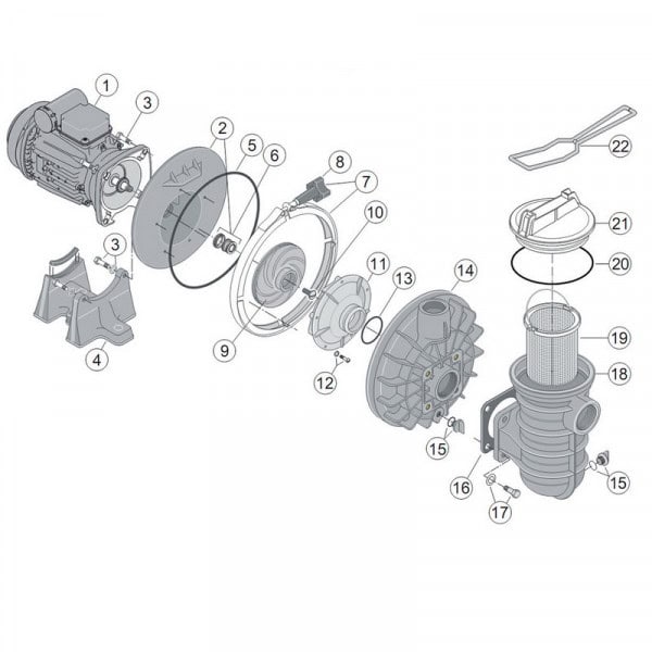 Eclaté pompe STA RITE 5P2R / La Starite
