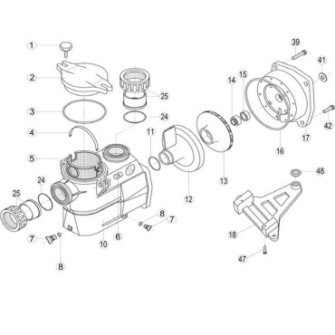 Eclaté pompe Kripsol KS pour piscine