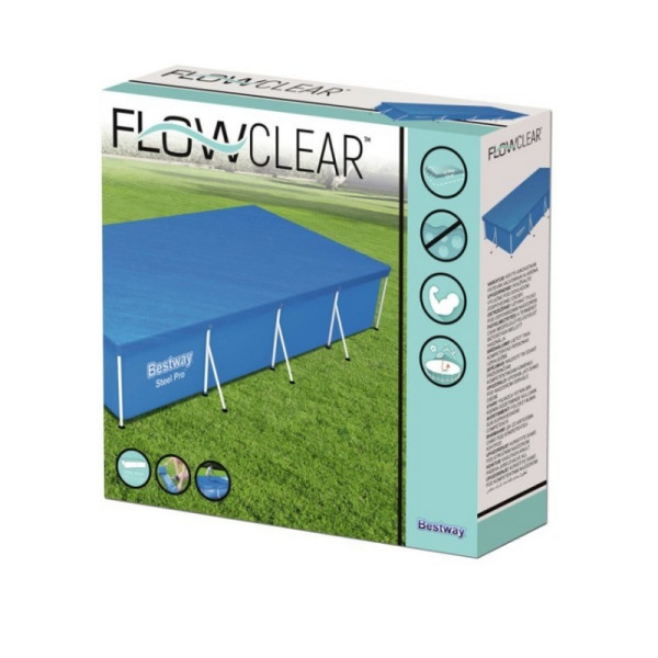 Bâche 4 saisons piscine hors-sol Steel Pro rectangulaire 400 x 211 cm