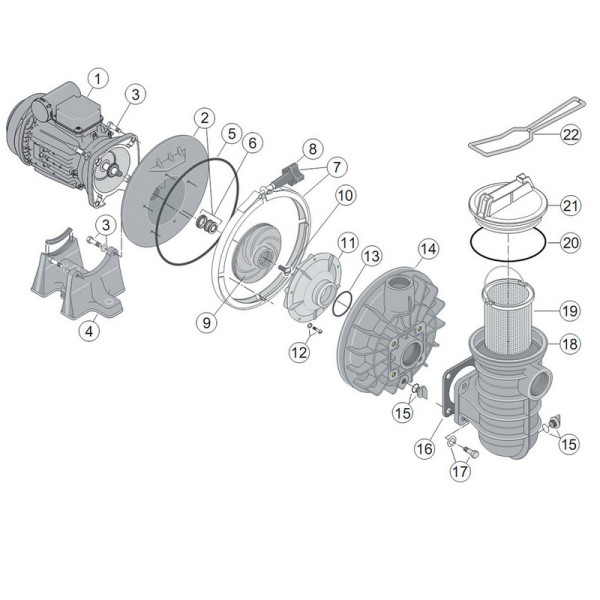 Eclaté pompe STA RITE 5P2R / La Starite