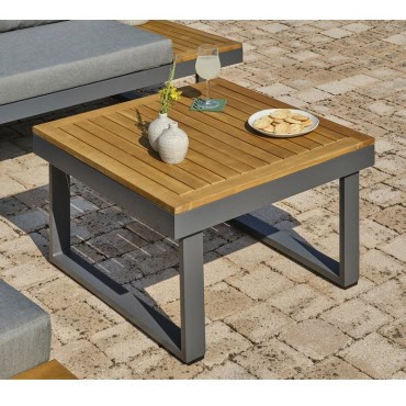 Salon de jardin Miyako 5 personnes gris