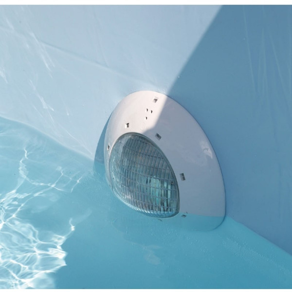 Spot LED blanche pour piscine hors sol bois