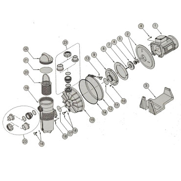 Eclaté pompe Pentair Challenger