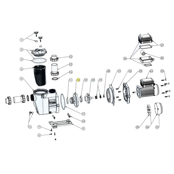 Schéma pompe RSII EVO pièce 16