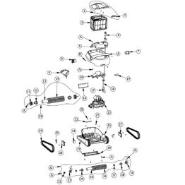 Brosse lamelle arrière complète robot S200/S300 2