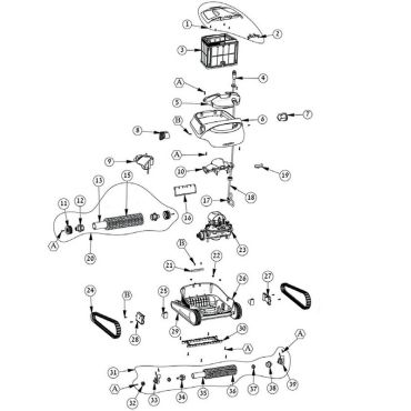 Bloc moteur robot piscine Dolphin S50, S100,S200, S300