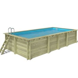 Piscine bois rectangulaire Aqua 7,00 x 3,75 x 1,45 m 2