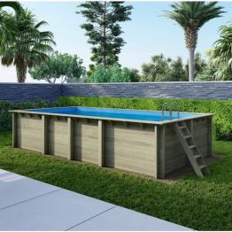 Piscine bois rectangulaire Aqua 7,00 x 3,75 x 1,45 m