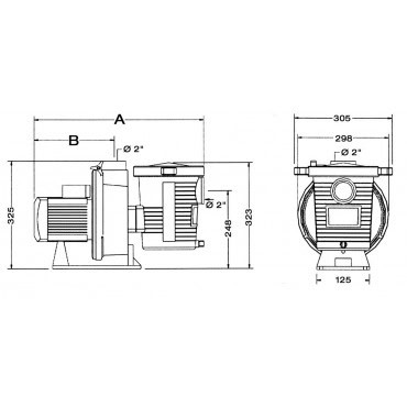 Dimension pompe piscine Ultra Flow