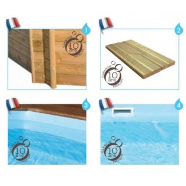 Piscine WEVA bois 5,28m x 1,33m