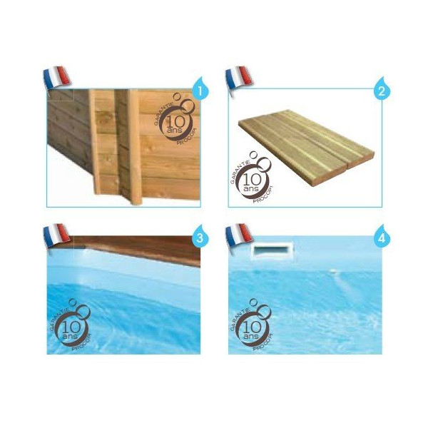 Piscine WEVA bois 5,28m x 1,33m