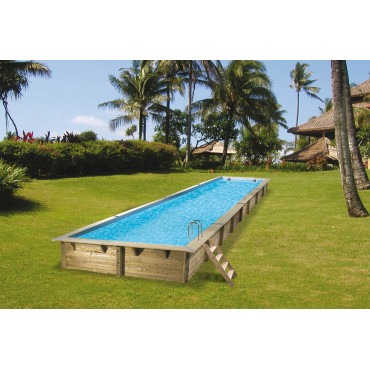 Piscine Linéa 1550 x 350 x 155 cm liner bleu