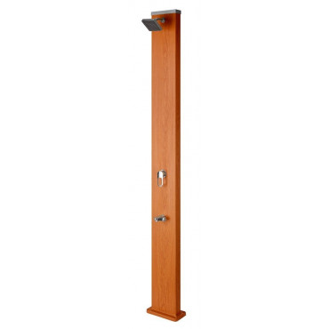 Douche solaire 32L aspect bois carrée RP
