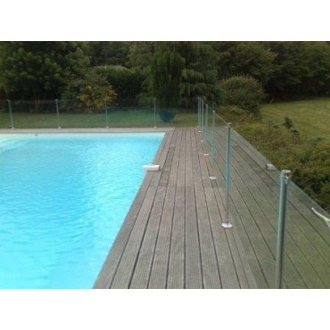 Barriere de piscine Oceanix en verre et inox 2m