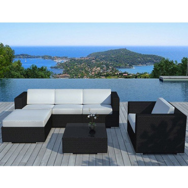 Salon de jardin Bali résine noire