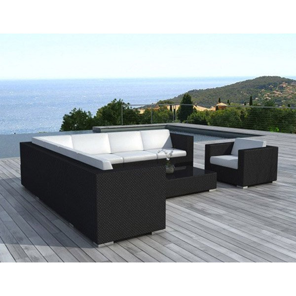 Salon de jardin en résine tressée - vue gauche