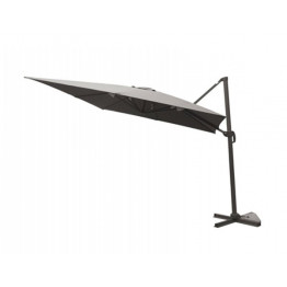 Parasol déporté carré gris avec volant 1 2