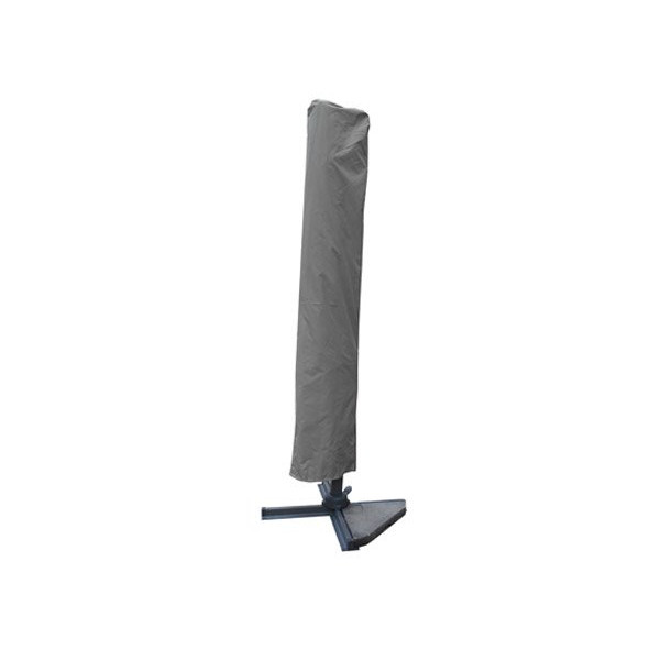 Parasol déporté carré taupe housse de protection