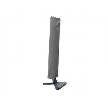 Parasol déporté carré taupe housse de protection