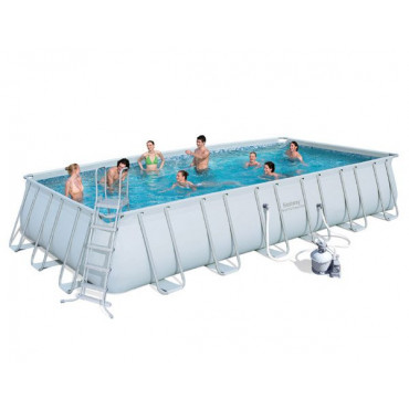 Piscine tubulaire rectangulaire Bestway et filtre à sable