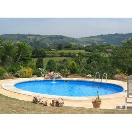 Kit piscine enterrée ronde avec filtre à sable H150cm 2