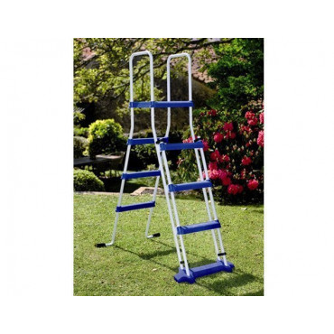 Kit piscine hors sol acier ovale ATLANTIS - Echelle de sécurité