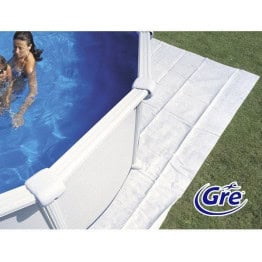 Tapis de sol feutrine pour piscine ovale