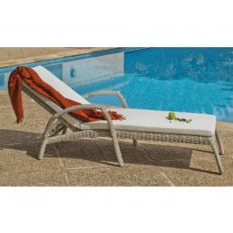 Bain de soleil Ainoa en résine tressée écru - 1