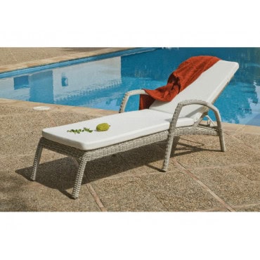 Bain de soleil Ainoa en résine tressée écru - 2