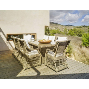 Ensemble de jardin AMELIA 230 en résine tressée - 1