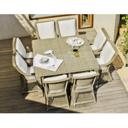 Table de jardin AMELIA 150 en résine tressée