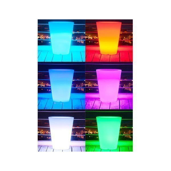 Vase lumineux conique LED multicolore sur secteur - 4