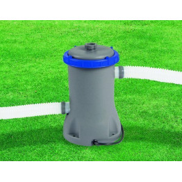 Piscine hors sol tubulaire ronde imitation tressé avec filtre à cartouche 2