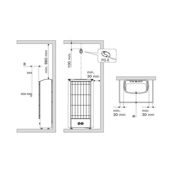 Poêle électrique Figaro de 6,8 à 9 kW
