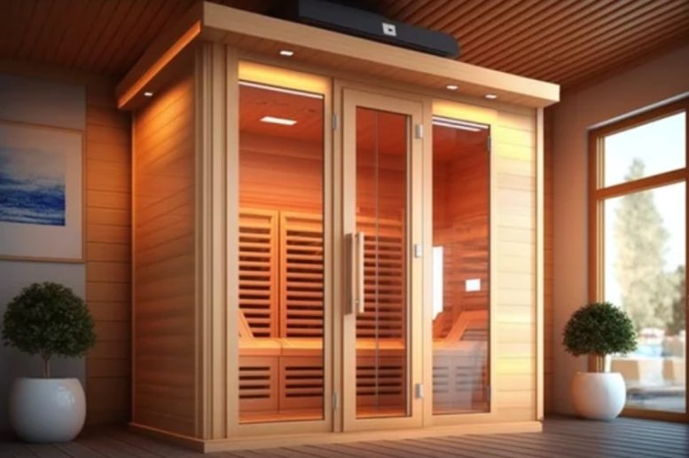 Sauna infrarouge bois vitré
