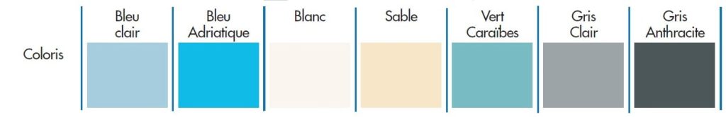 Nuancier coloris liner piscine