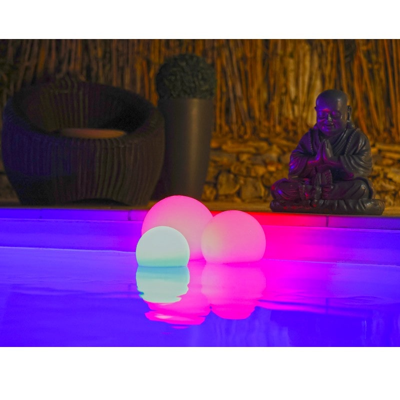 boule flottante lumineuse piscine