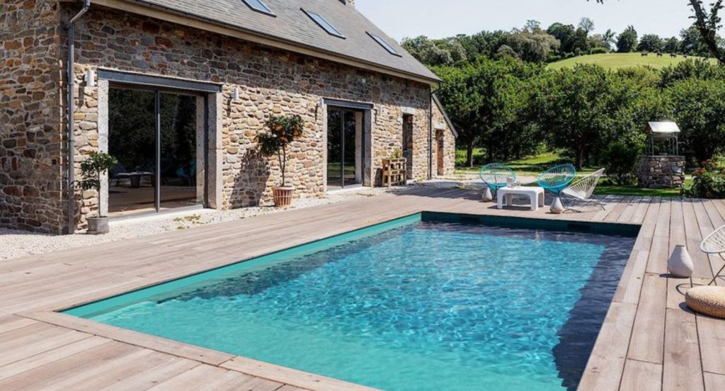 Liner vert caraïbe piscine