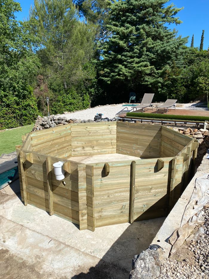 Piscine hors sol ossature bois